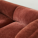 Nikki - 2-Seater Sofa - Textured Velvet - Terracotta