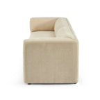 Nikki - 3-Seater Sofa - Textured Velvet - Beige