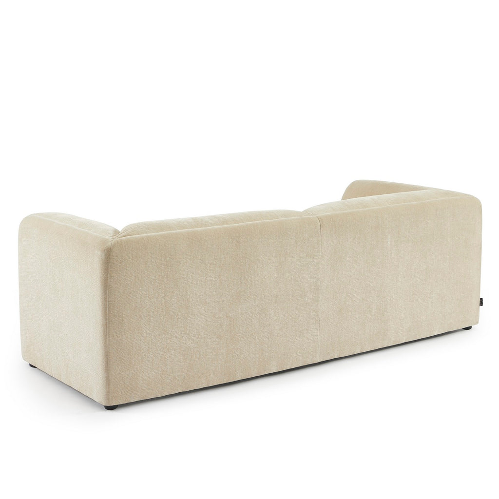 Nikki - 3-Seater Sofa - Textured Velvet - Beige