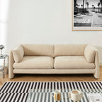 Nikki - 3-Seater Sofa - Textured Velvet - Beige