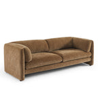 Nikki - 3 Seater Sofa - Textured Velvet - Brown