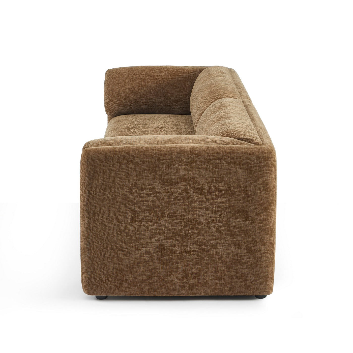 Nikki - 3 Seater Sofa - Textured Velvet - Brown