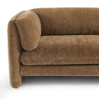 Nikki - 3 Seater Sofa - Textured Velvet - Brown