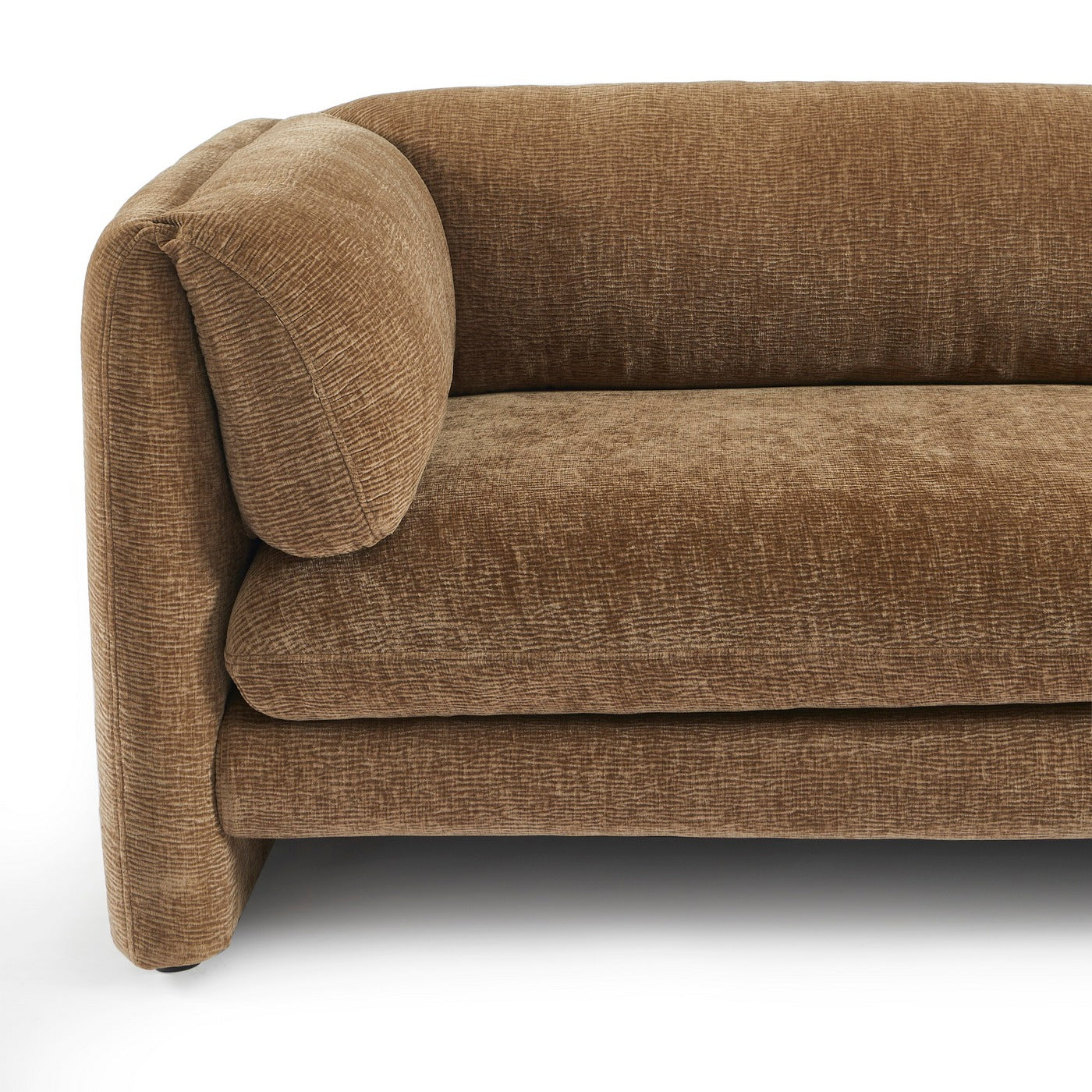 Nikki - 3 Seater Sofa - Textured Velvet - Brown