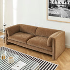 Nikki - 3 Seater Sofa - Textured Velvet - Brown