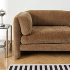 Nikki - 3 Seater Sofa - Textured Velvet - Brown