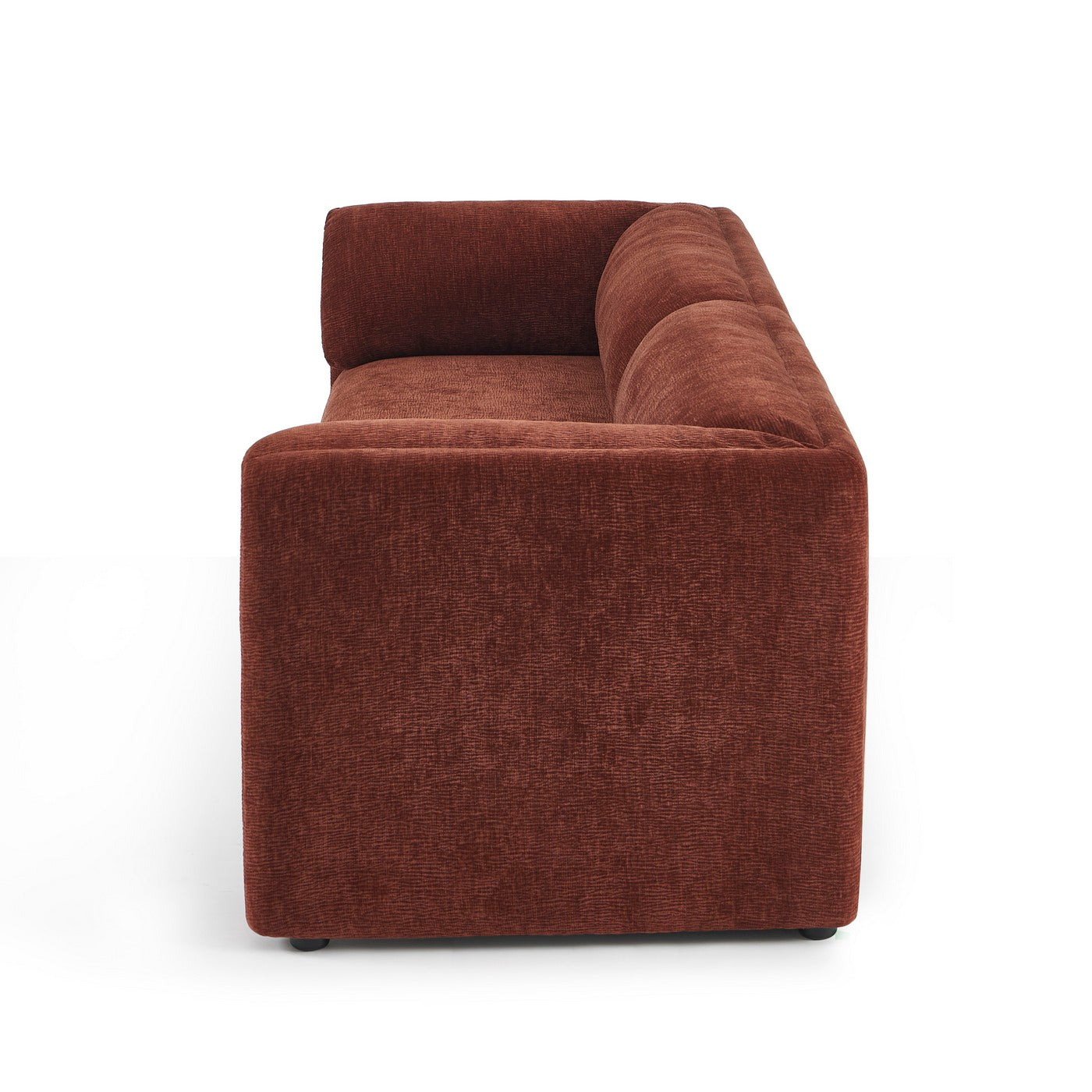 Nikki - Canapé 3 Places - Velours Texturé - Terracotta