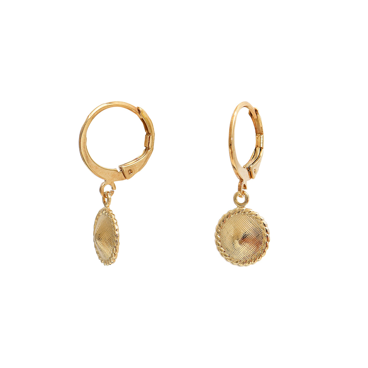 Clea Round Mini Hoop Earrings - Gold