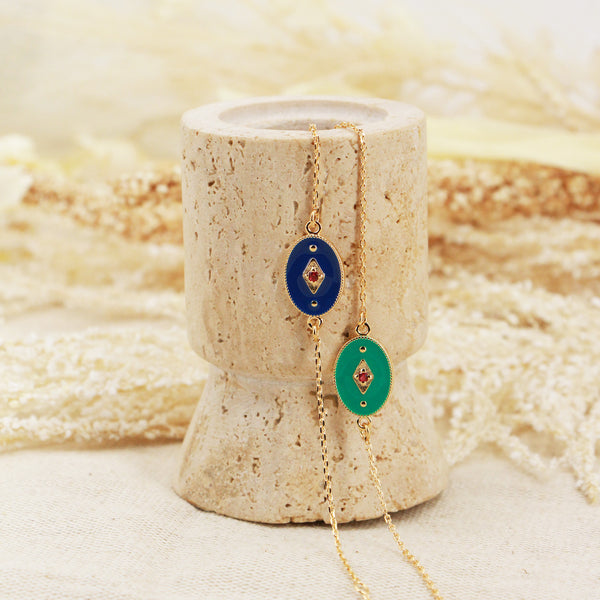 Indie Bracelet - Gold & Green