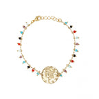 Bracelet Aureus Multico - Or & Turquoise