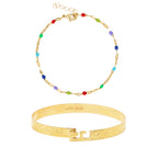 Coffret Jonc Eternity & Bracelet Tutti Multi Color - Or & Multicolor