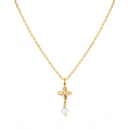 Collier Fleur Perle - Or & Blanc