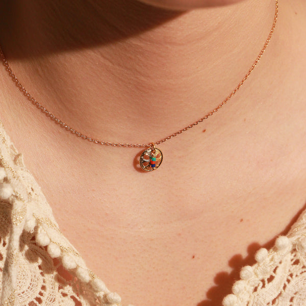 Flora Multico Necklace - Gold & Multicolour
