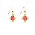 Boucles D'Oreilles Holy - Or & Tourmaline Rose