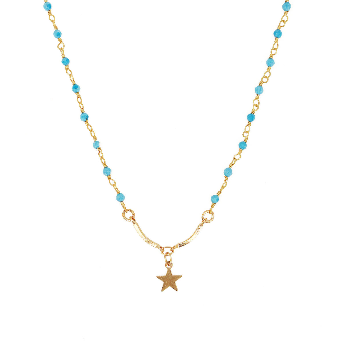 Collier Aya - Or & Turquoise