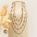 Tuttifrutti Necklace - Gold & Turquoise