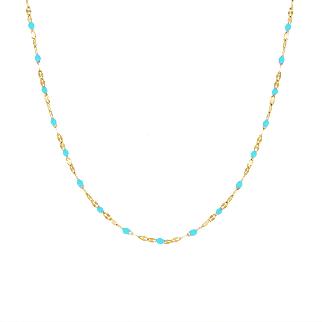 Tuttifrutti Necklace - Gold & Turquoise