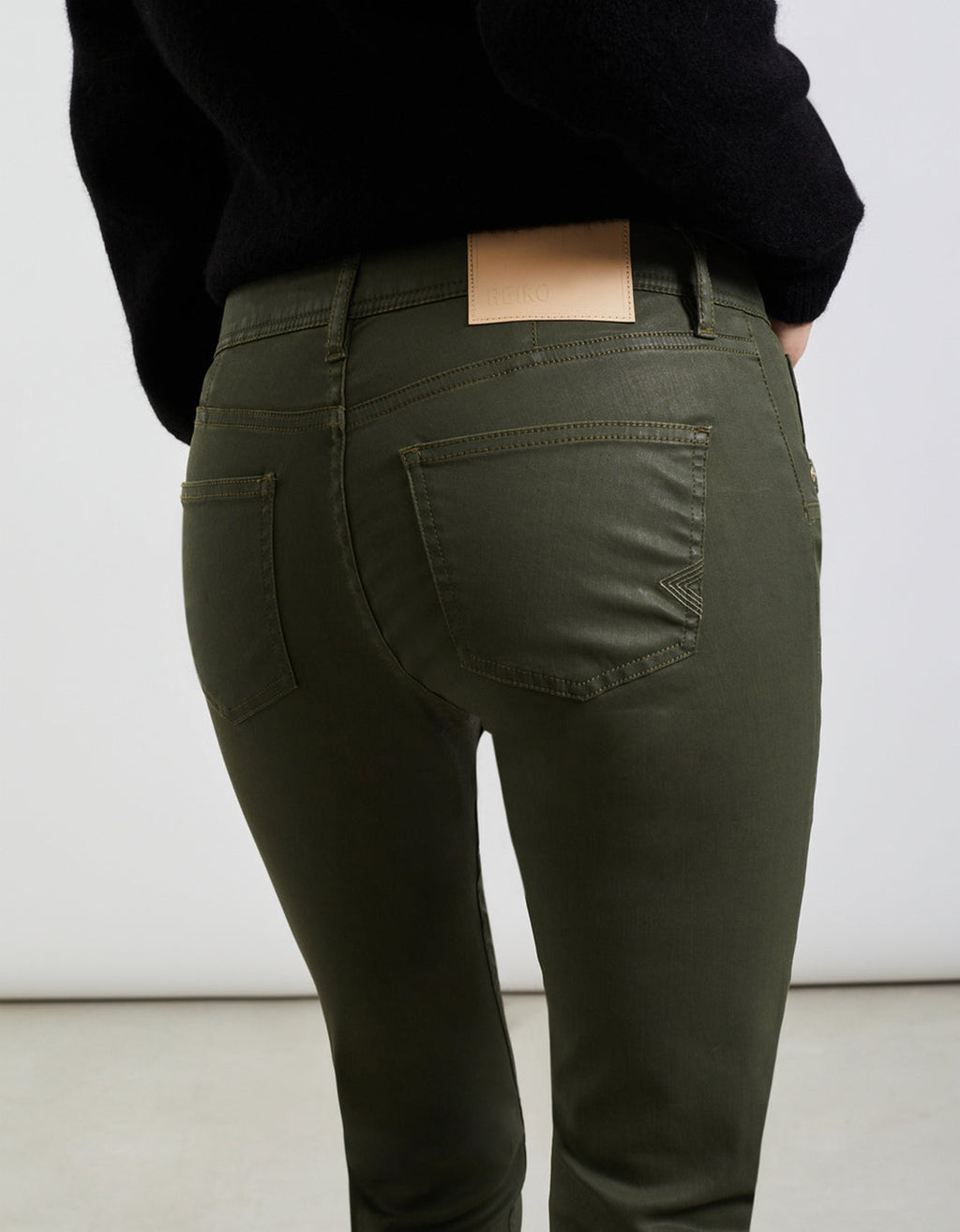 Pantalon Boy Nina Coated - Army - Femme
