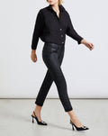 Nina Coated Boy Jeans - Black - Women