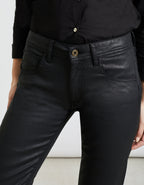 Nina Coated Boy Jeans - Black - Women