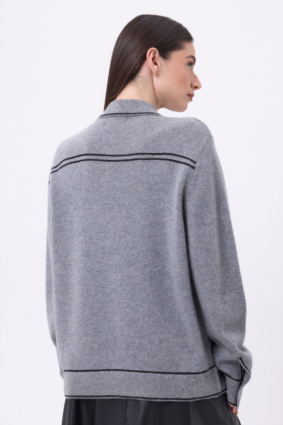 Veste Oversize Nina - Gris Fonce Noir - Femme