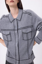 Veste Oversize Nina - Gris Fonce Noir - Femme