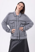 Veste Oversize Nina - Gris Fonce Noir - Femme