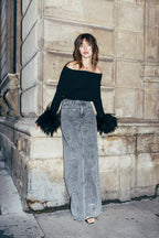 Jeans Lara - Strass Gris