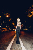 Vaqueros Scarlett - Strass Negro