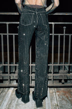 Vaqueros Scarlett - Strass Negro