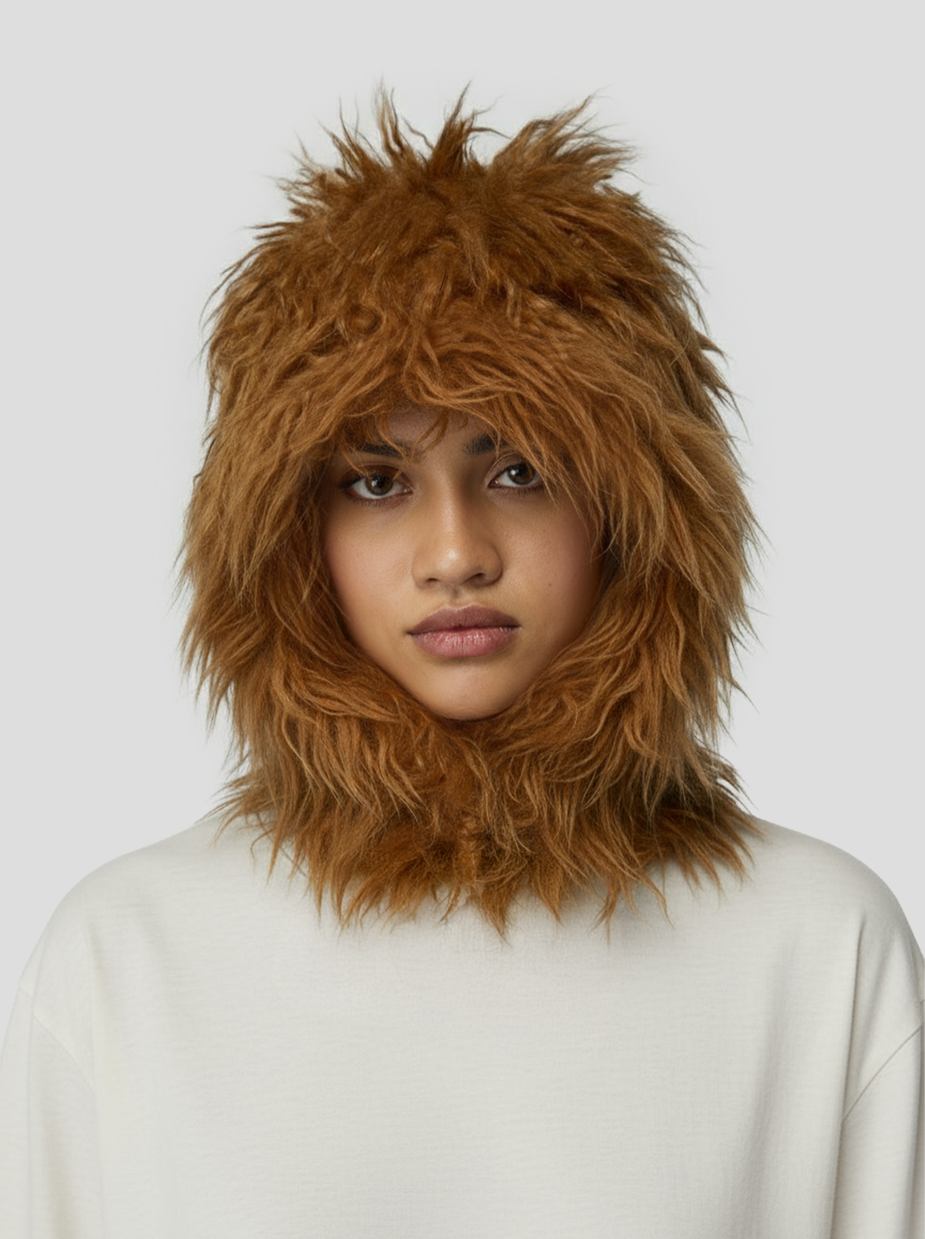 Pasamontañas Hood In Fire Grizzly Fur