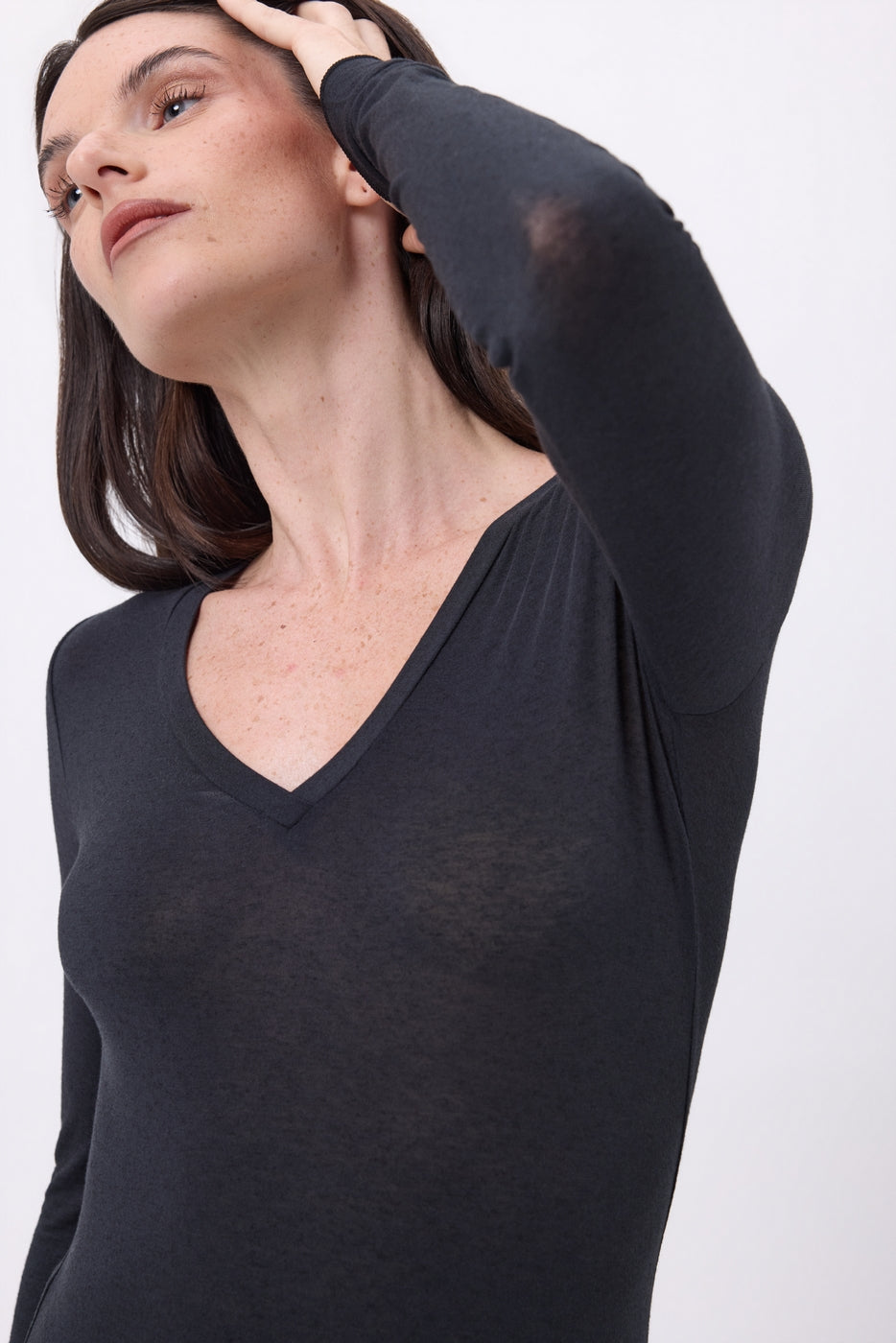 T-Shirt Col V Noah - Noir - Femme