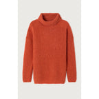 Pull Boule Col Roule Col Bateau - Tuile - Femme