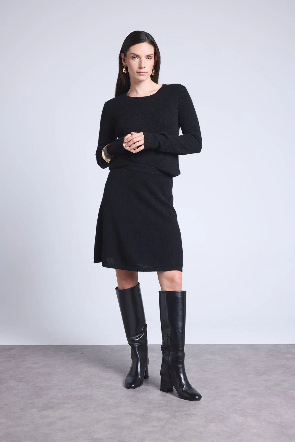 Falda corta Noela - Negro - Mujer