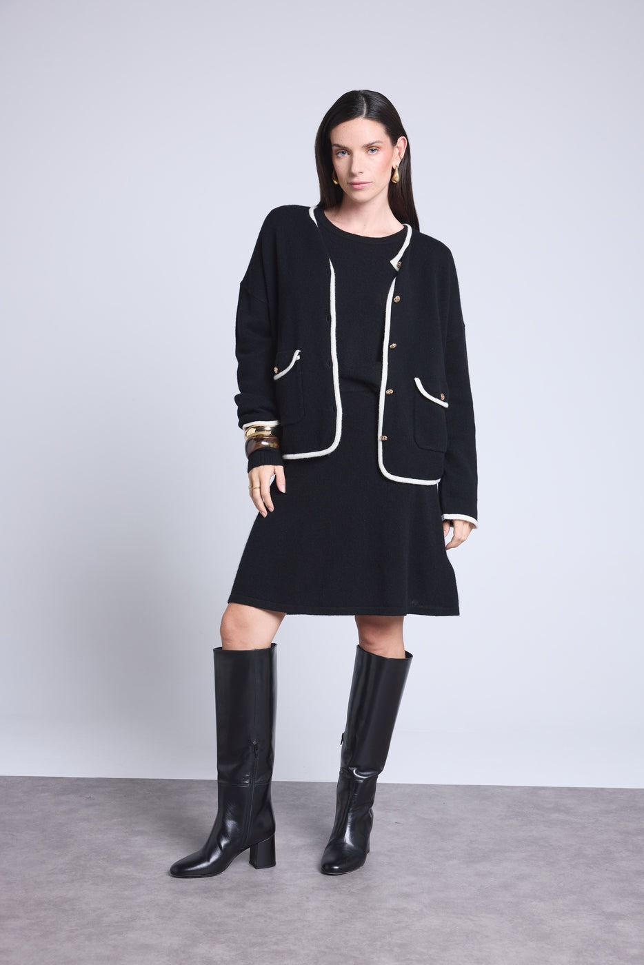 Falda corta Noela - Negro - Mujer