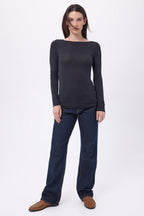 Camiseta de cuello redondo Nolan - Negro - Mujer