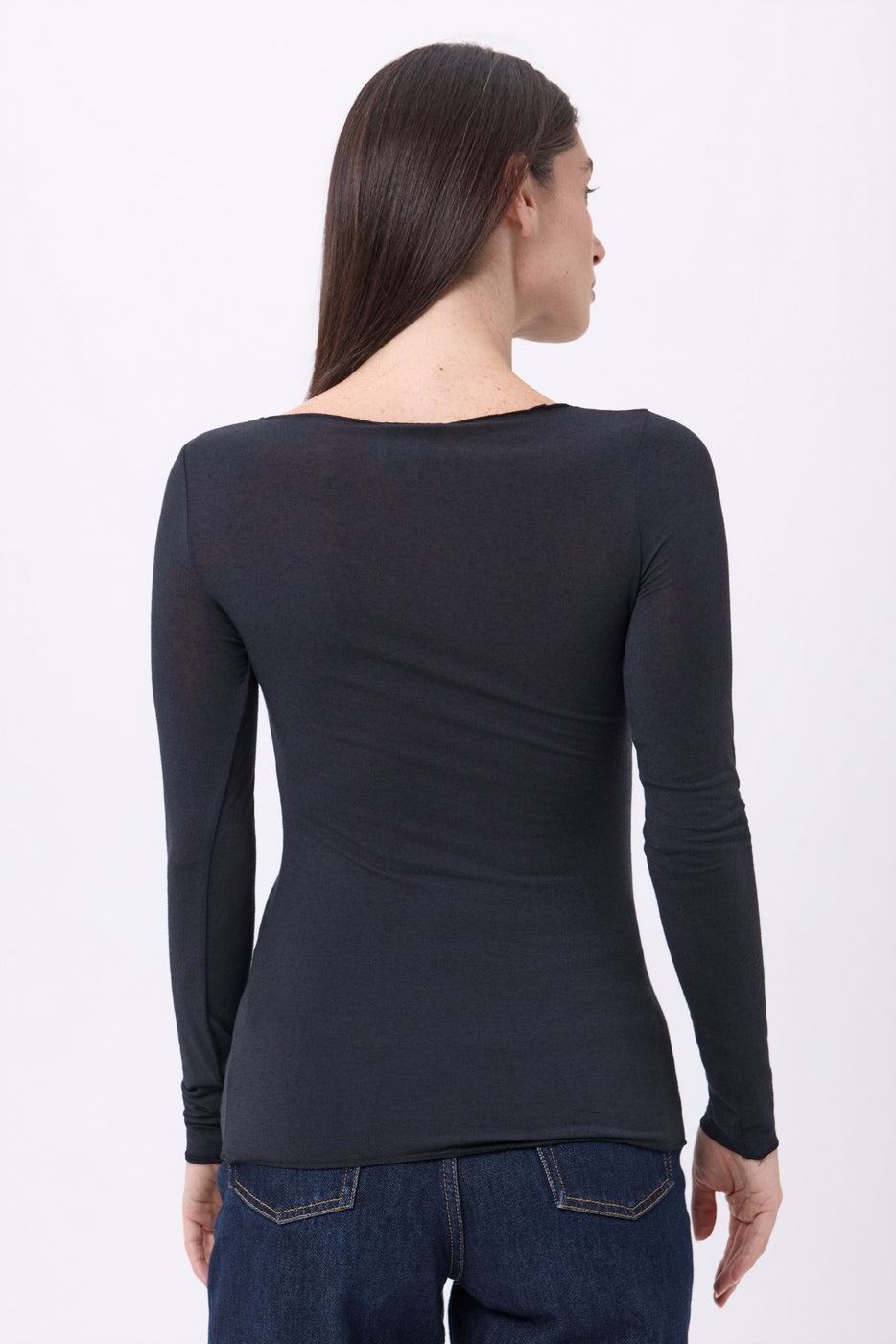 Camiseta de cuello redondo Nolan - Negro - Mujer