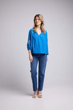 Blouse Manches Longues - Bleu
