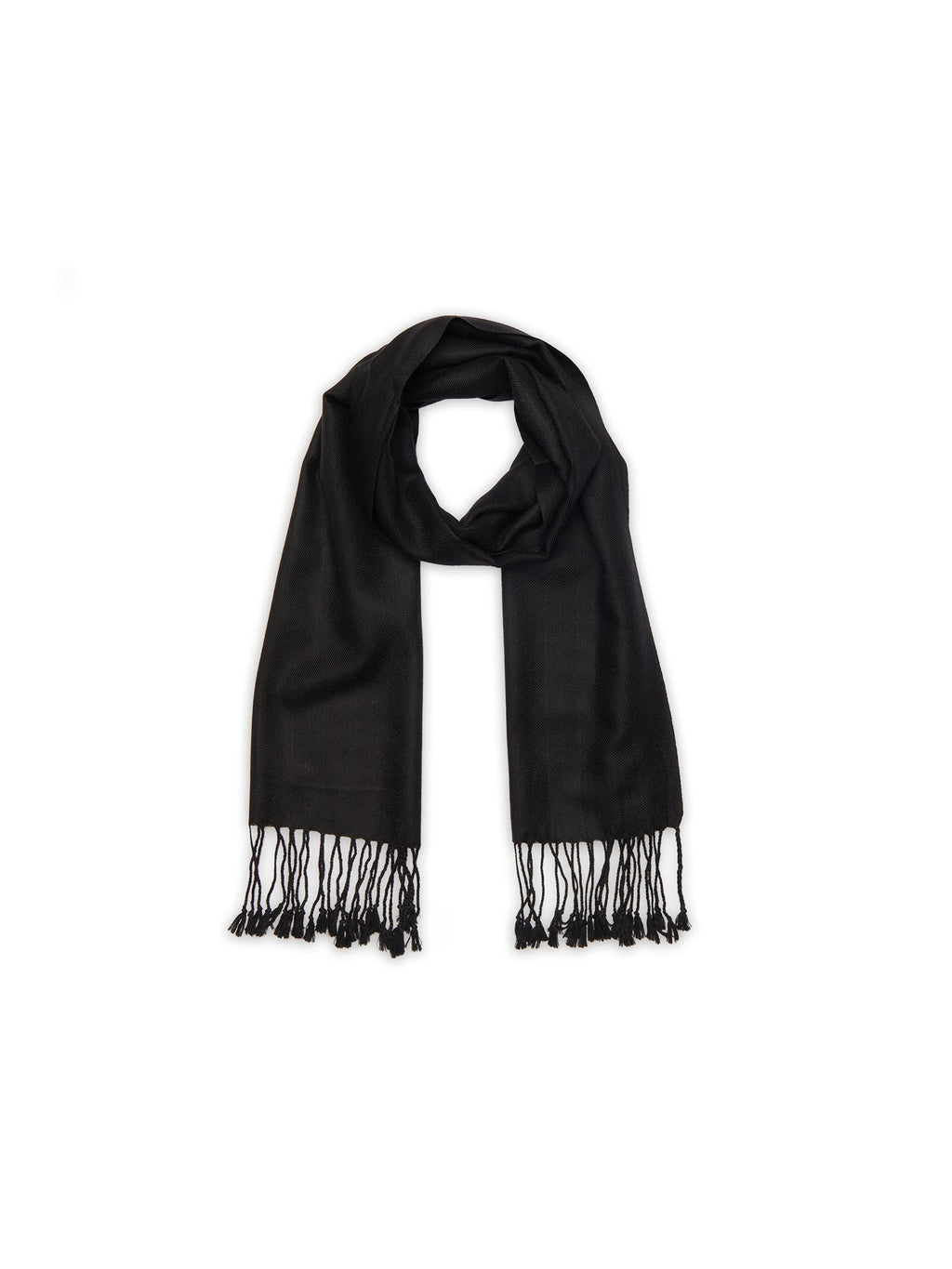 Echarpe Tissé Cordoba 170 X 35 Cm - Black - 100% Cachemire - Mixte