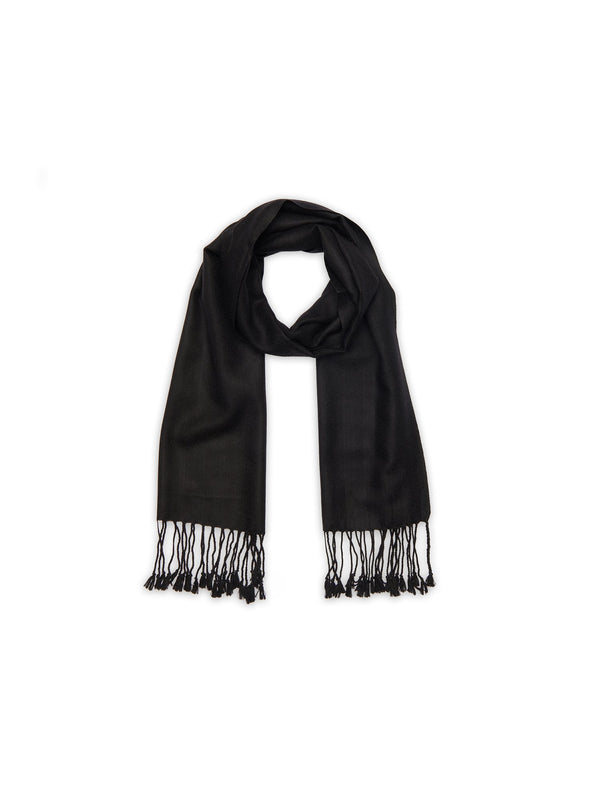 Bufanda Tejida Cordoba 170 X 35 Cm - Negro - 100% Cachemira - Mixta