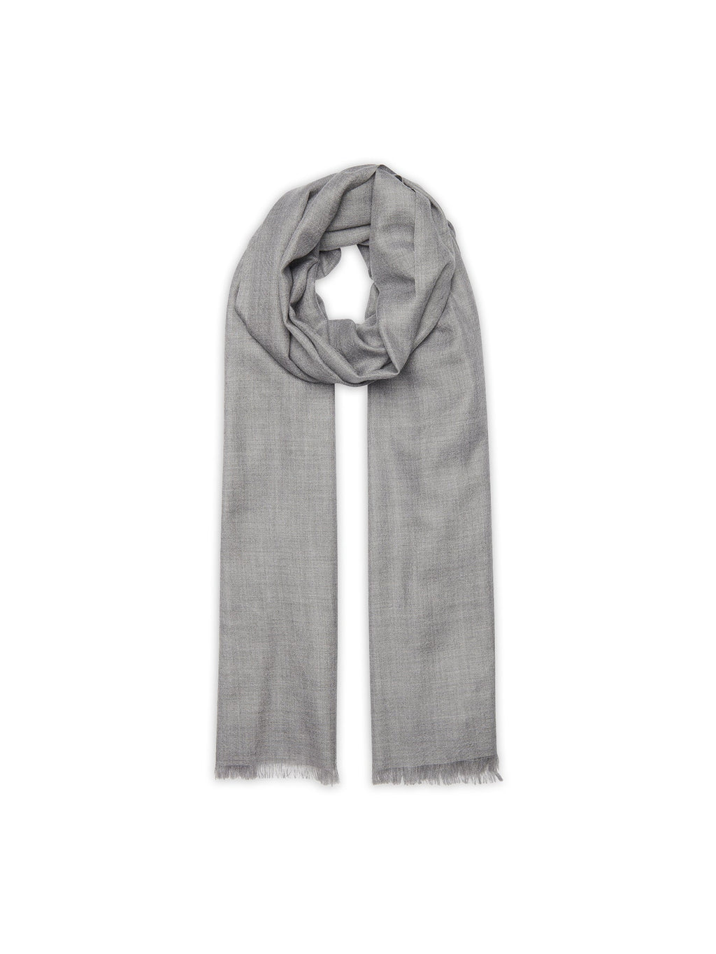 Estola tejida cacupe 210 x 75 cm - Gris - 100% cachemir - Mixto