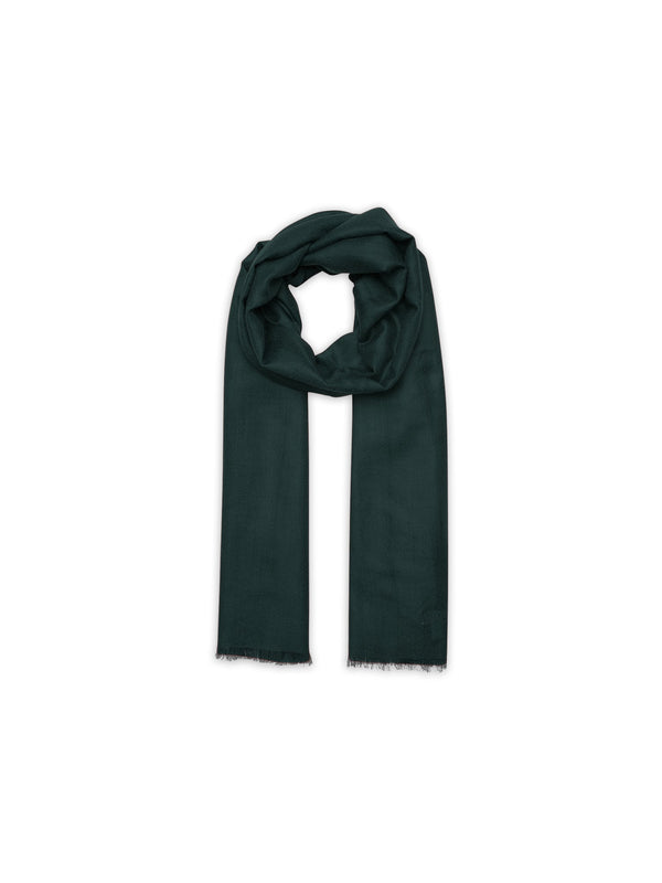 Estola tejida Liviero 210 X 75 cm - Verde oscuro - 100% cachemira - Unisex