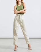 Pantalon Highwaist Nora - Ecru - Femme