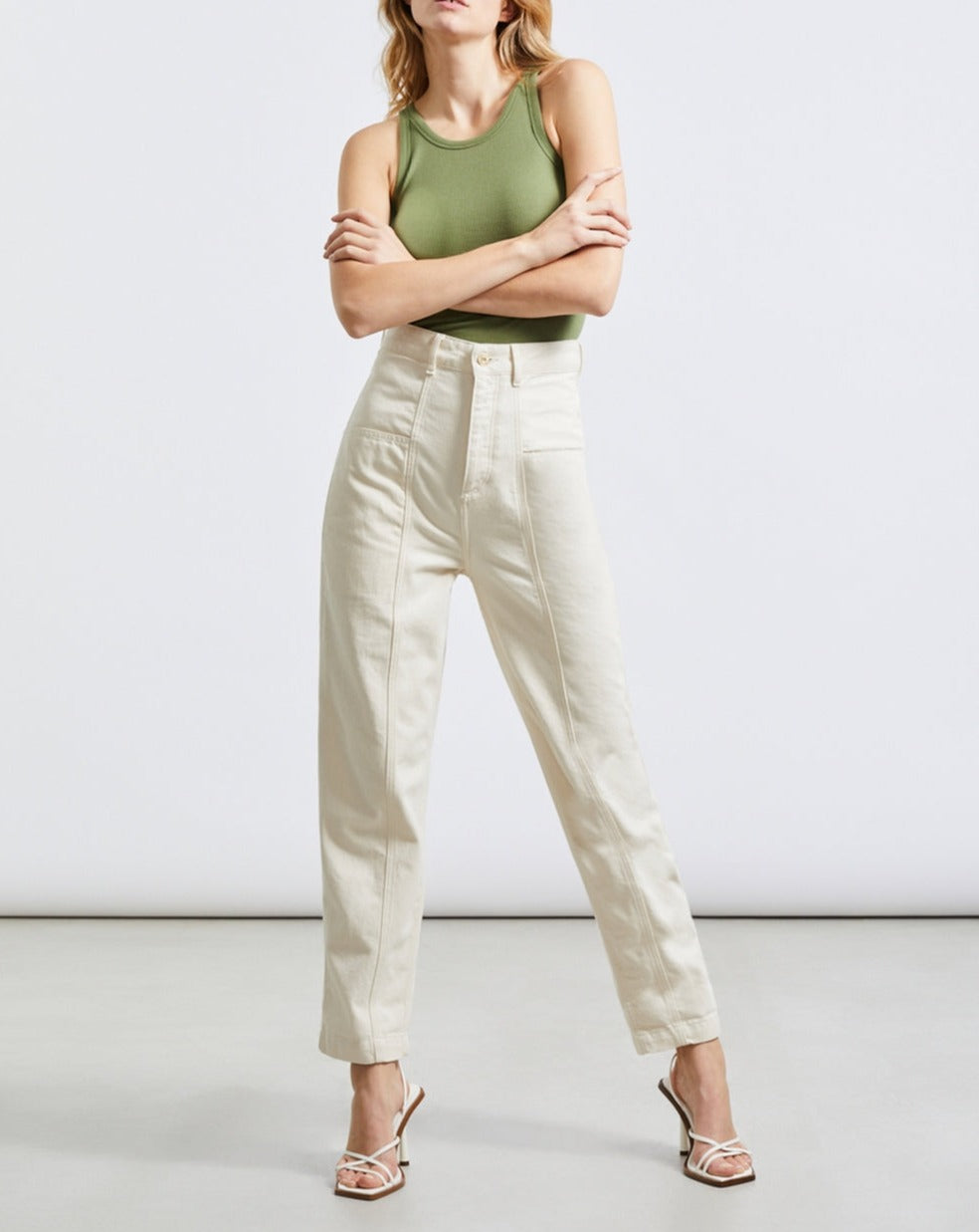 Pantalon Highwaist Nora - Ecru - Femme