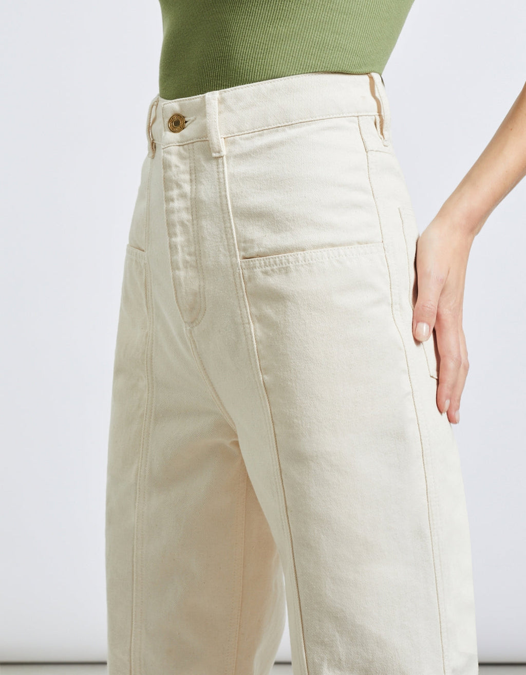 Pantalon Highwaist Nora - Ecru - Femme