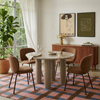 Nori - Table De Séjour Ronde - Laqué - Beige