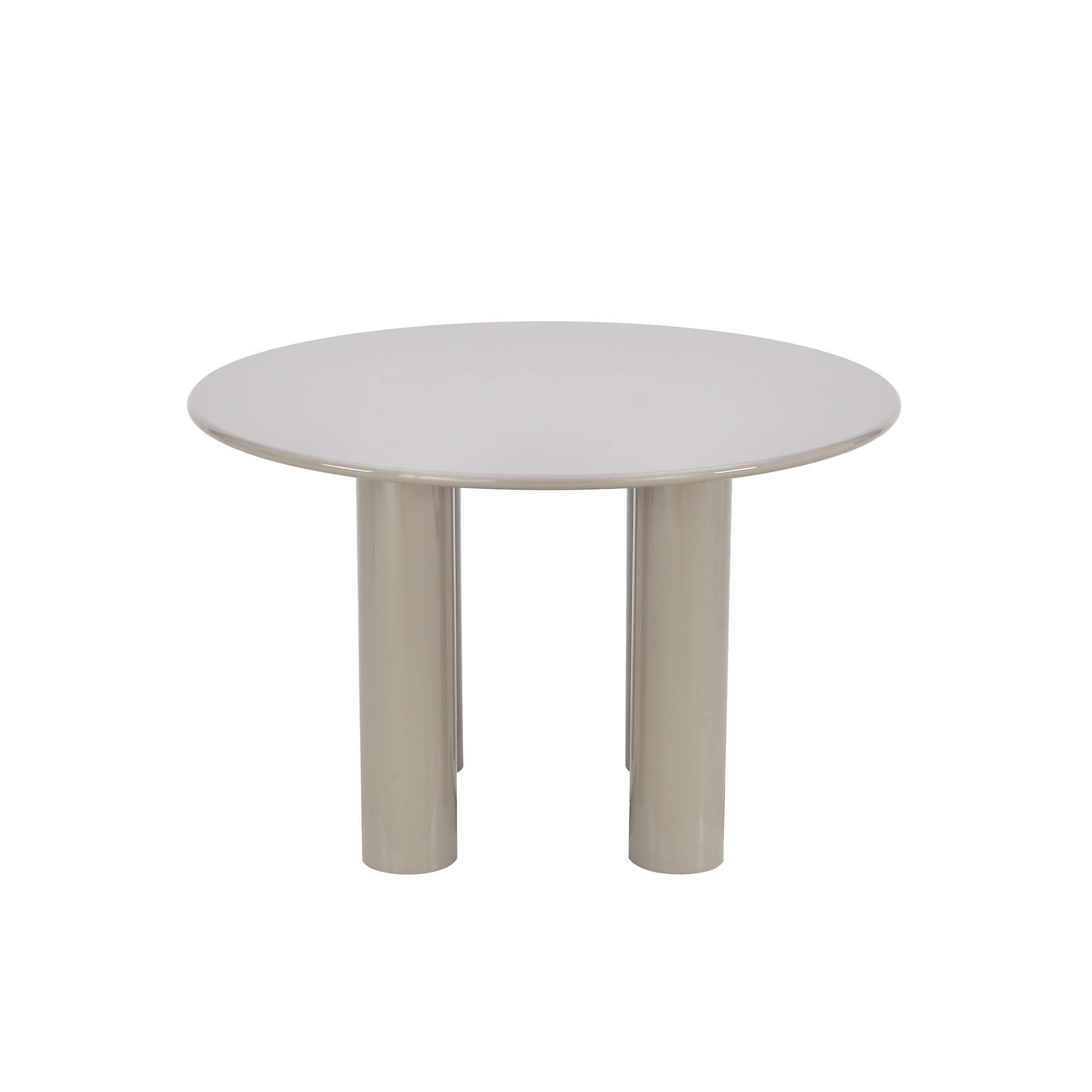 Nori - Table De Séjour Ronde - Laqué - Beige