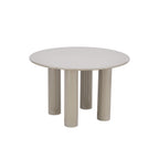 Nori - Table De Séjour Ronde - Laqué - Beige