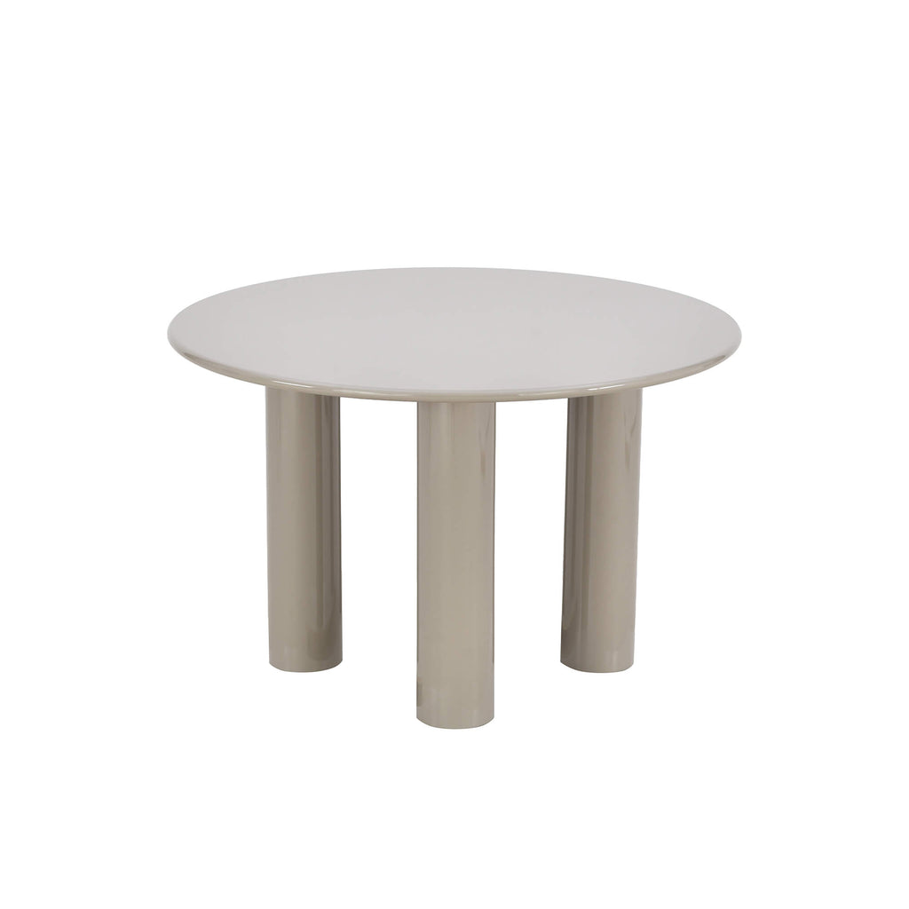 Nori - Table De Séjour Ronde - Laqué - Beige