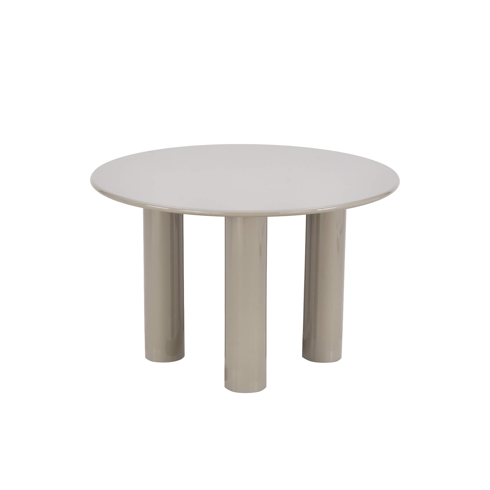 Nori - Table De Séjour Ronde - Laqué - Beige
